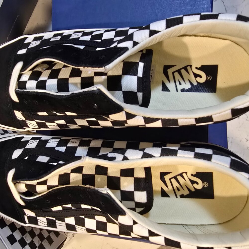 Vans Premium Old Skool Checkerboard Black White VN000D56BZW Check Skate Mens 12 - Picture 7 of 9
